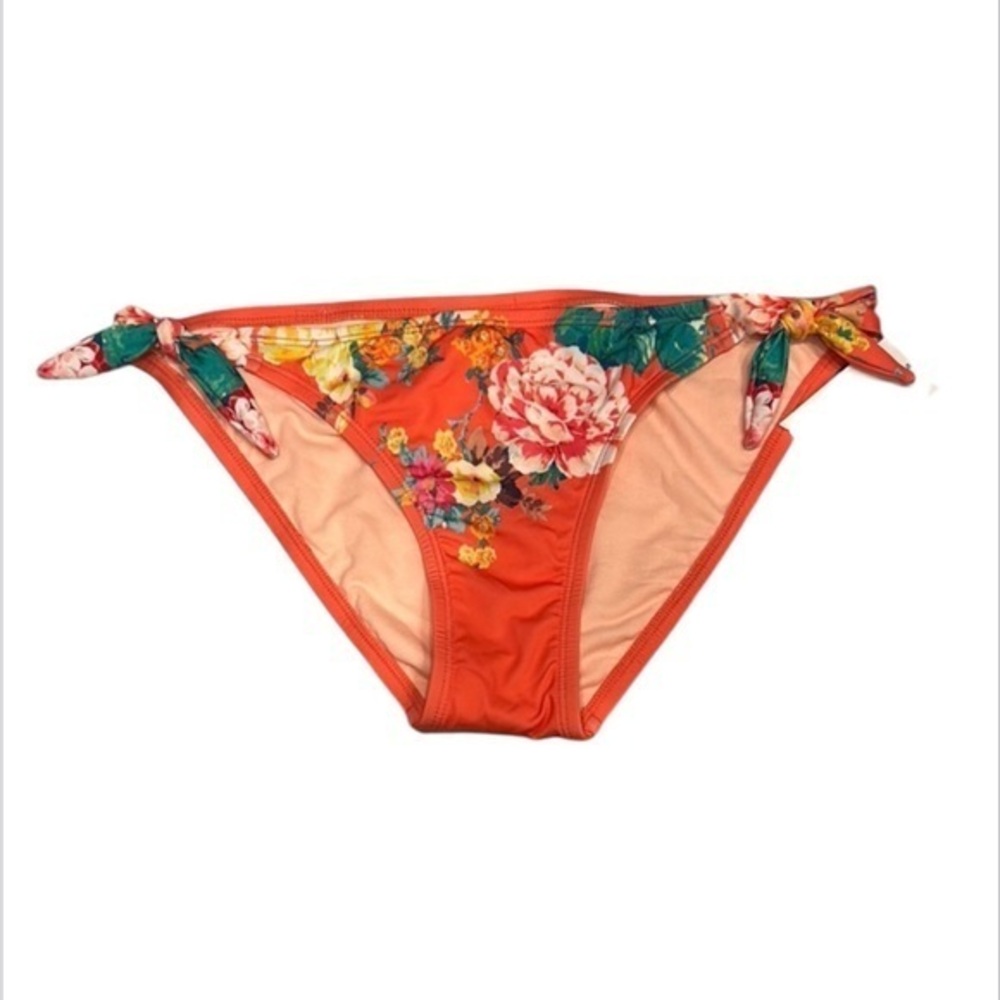 Hobie orange floral swim bikini bottom size large
